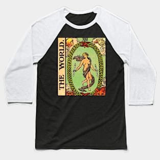 The World Tarot Card Baseball T-Shirt